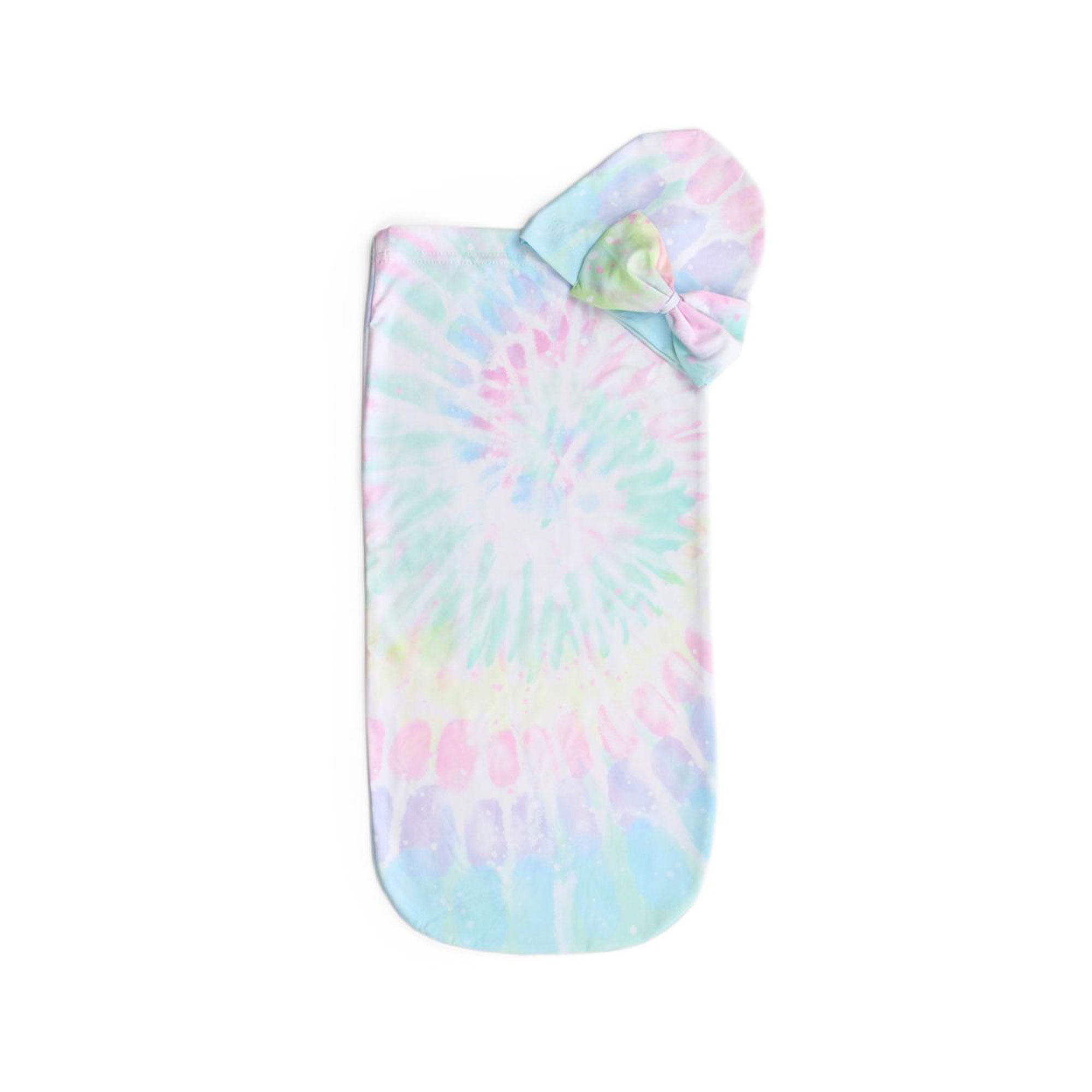 Itzy Ritzy Cutie Baby Cocoon and Hat Set - Rainbow Swirl Tie Dye