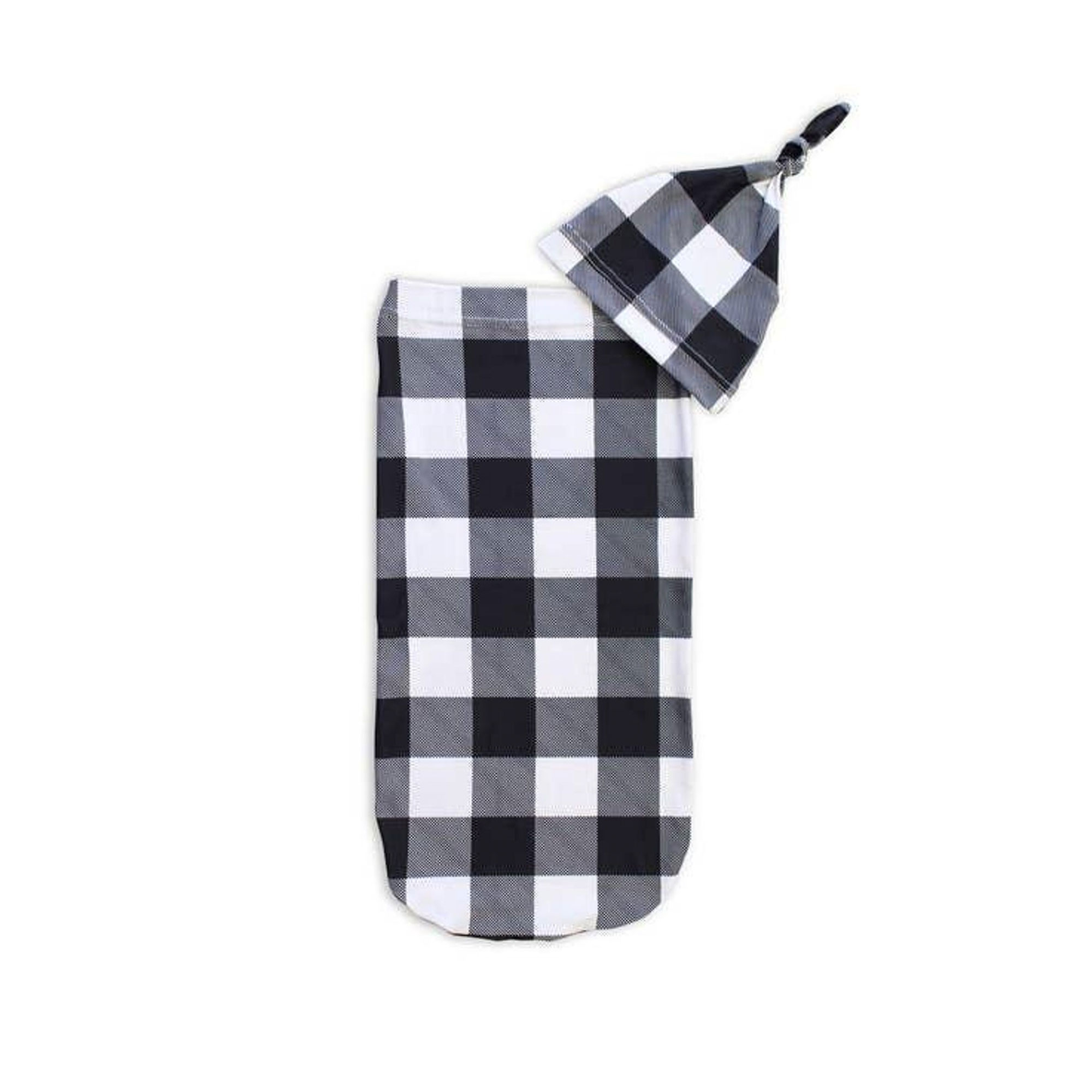 Itzy Ritzy Cutie Baby Cocoon and Hat Set - Gingham