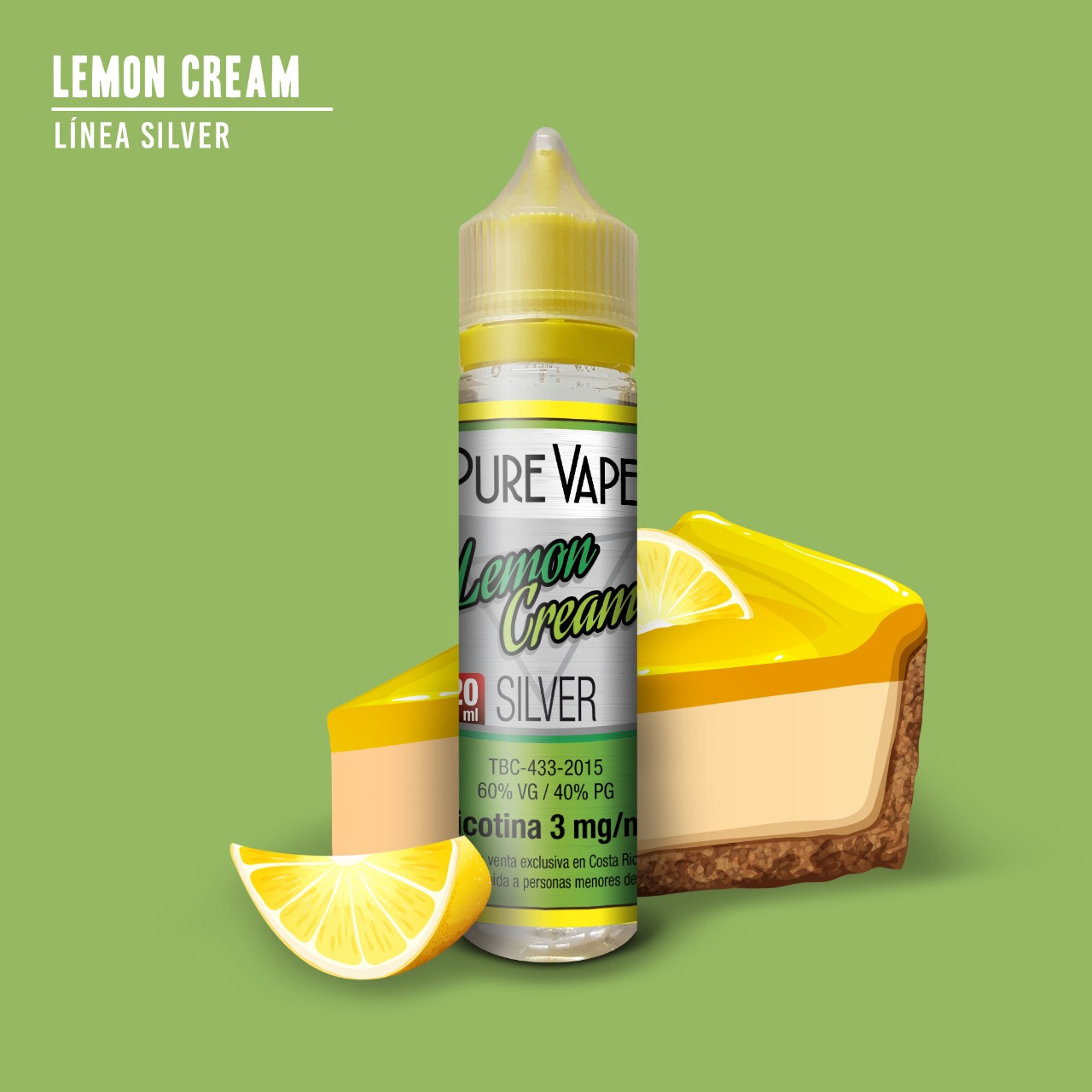 Lemon Cream by Pure Vape Silver 60ml