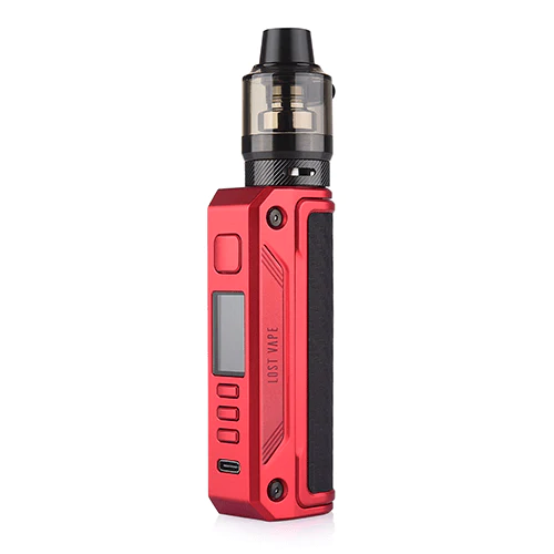 Lost Vape Thelema Solo 100W Kit [Matt Red+Carbon Fiber]