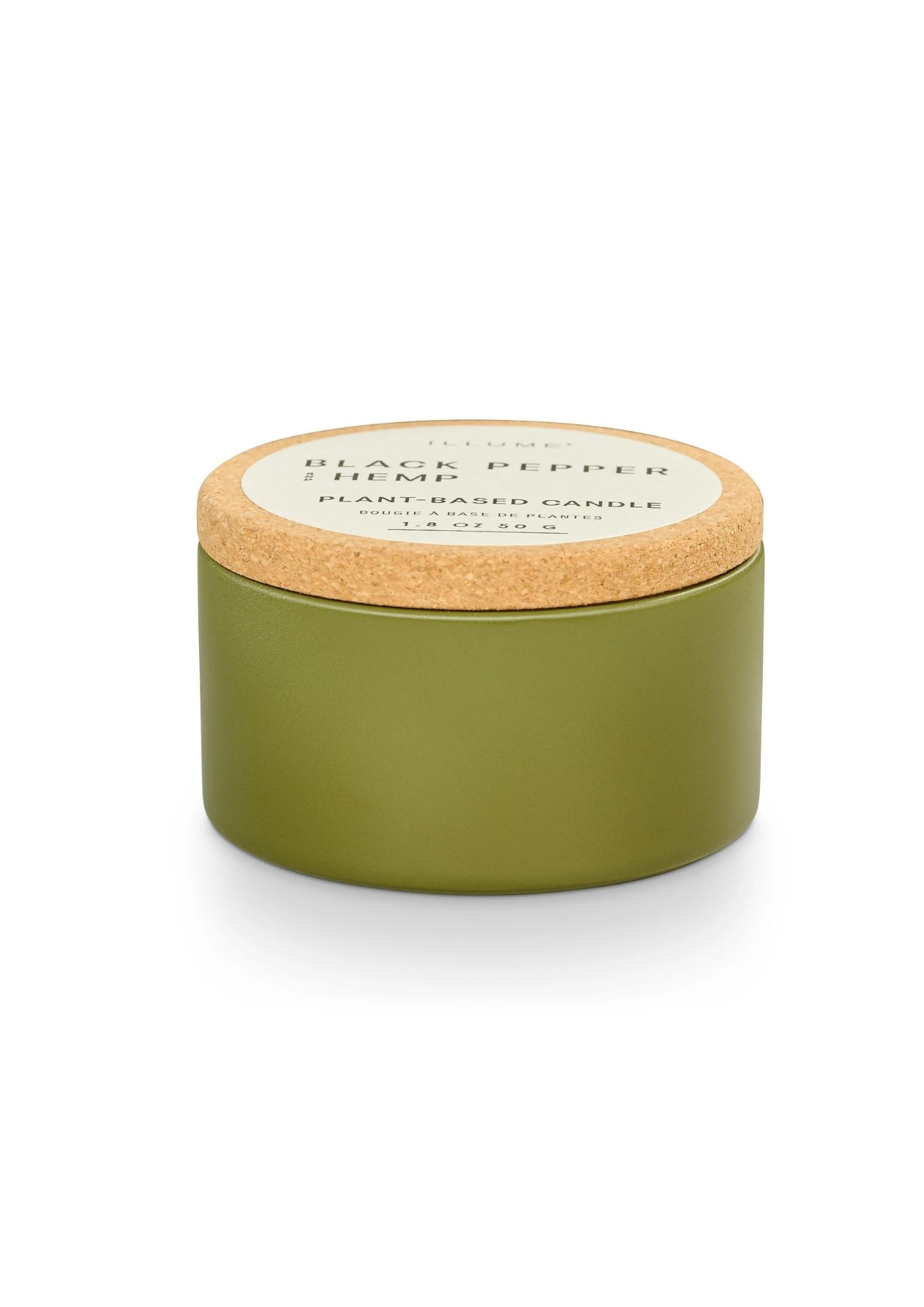 Cork Tin Candle | Black Pepper & Hemp - Imagen 2